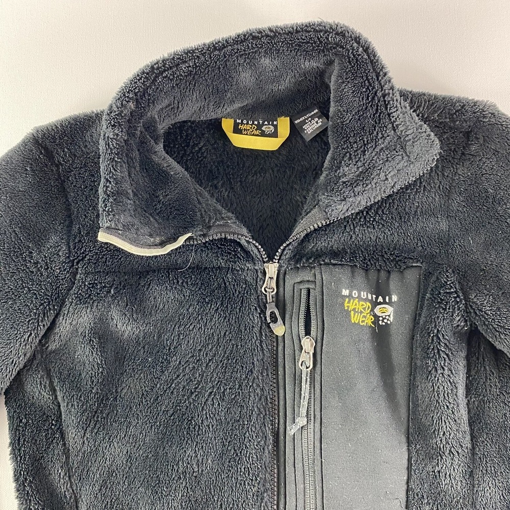 Mountain Hard Wear Jacket Women's‎ Small Fuzzy Fleece Full Zip Black Ladies